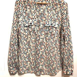 Liz Claiborne sheer long sleeved button down